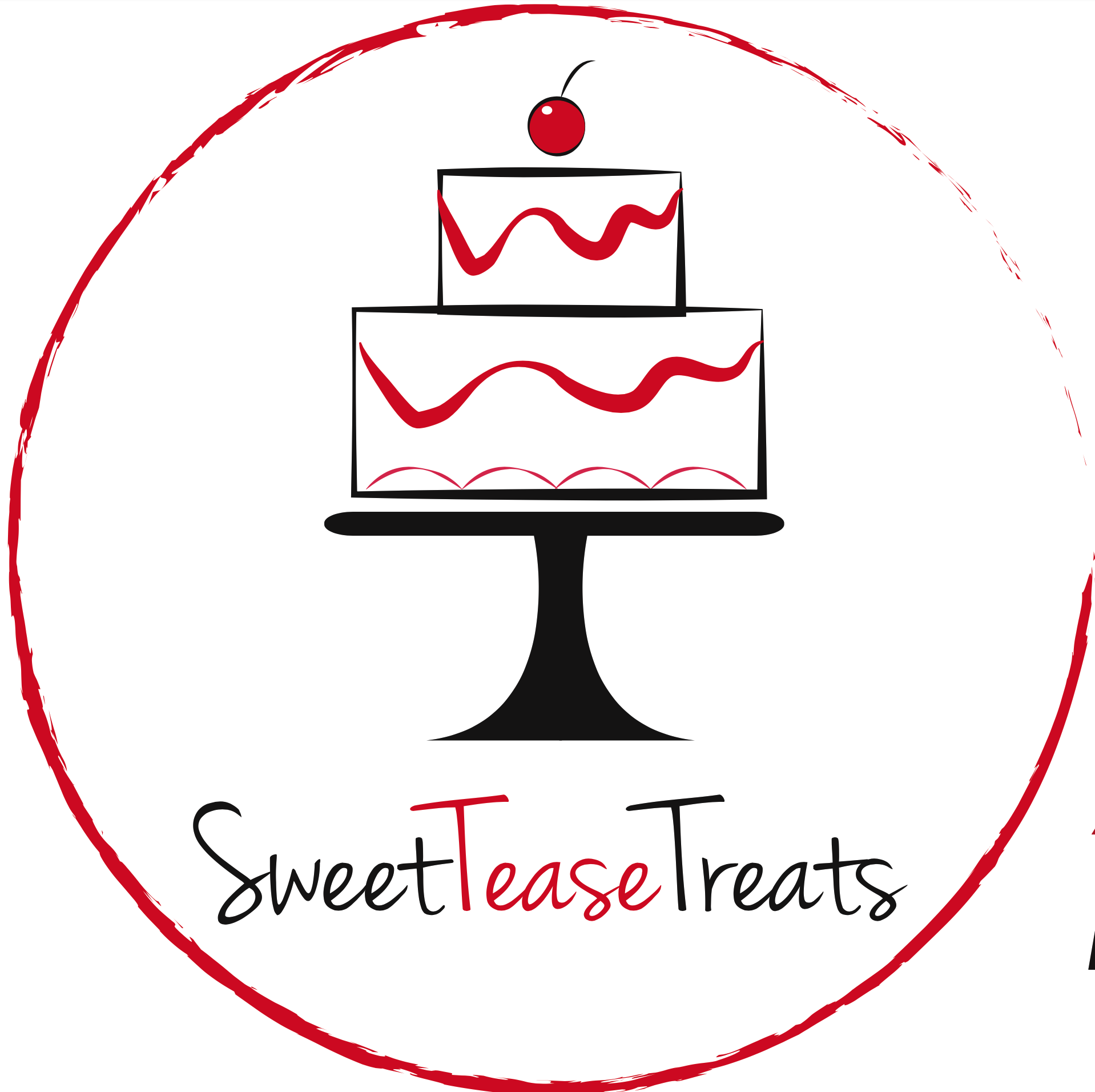 Sweet Tease Treats Logo design for a pastry cake chef.